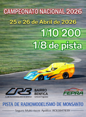 2ª Prova do Campeonato Nacional 1/10 200 e 1/8 Pista